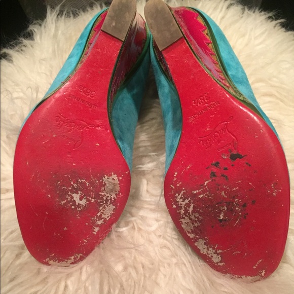 Christian Louboutin Miramar 120mm Suede Wedge - Picture 7 of 8